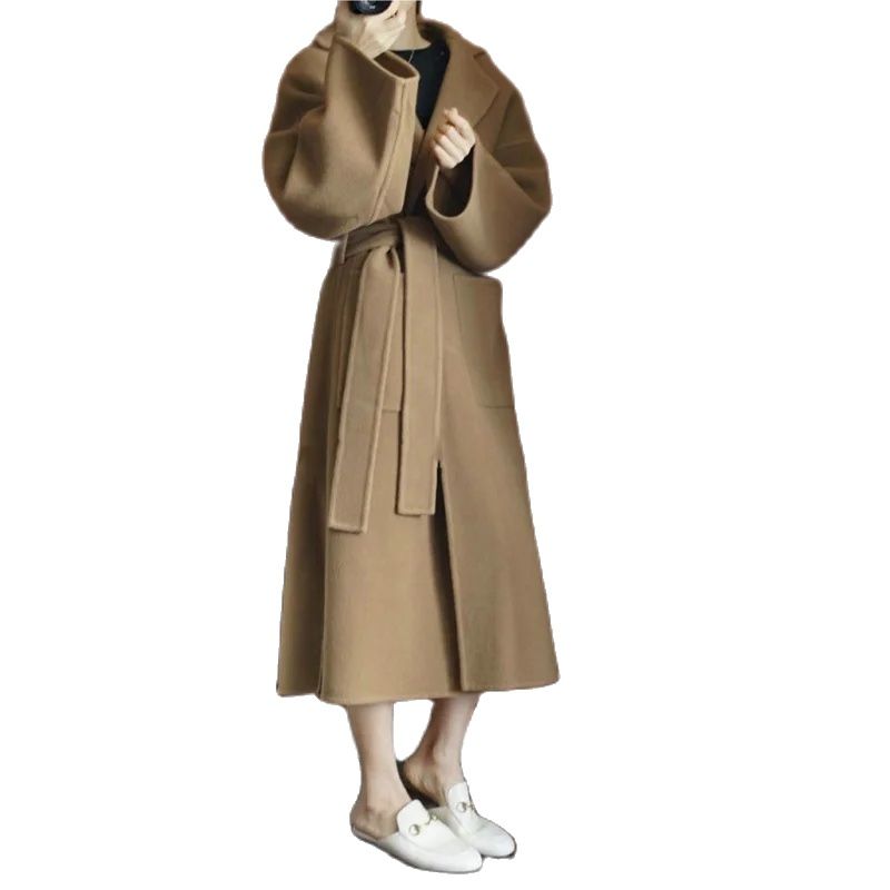 Women Formal Wear Belt - Elegant Women's Long Coat 100% Pure