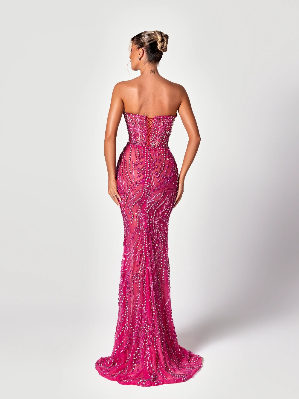 Fuchsia Cut Out Sweet Evening  - đánh giá và giá Formal Gala Wear Women