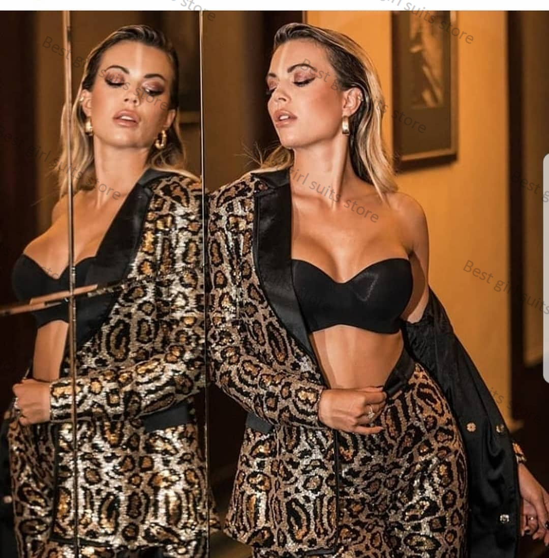 Leopard Printed 2 Piece Women  - đánh giá và giá Tailored Trouser Wide
