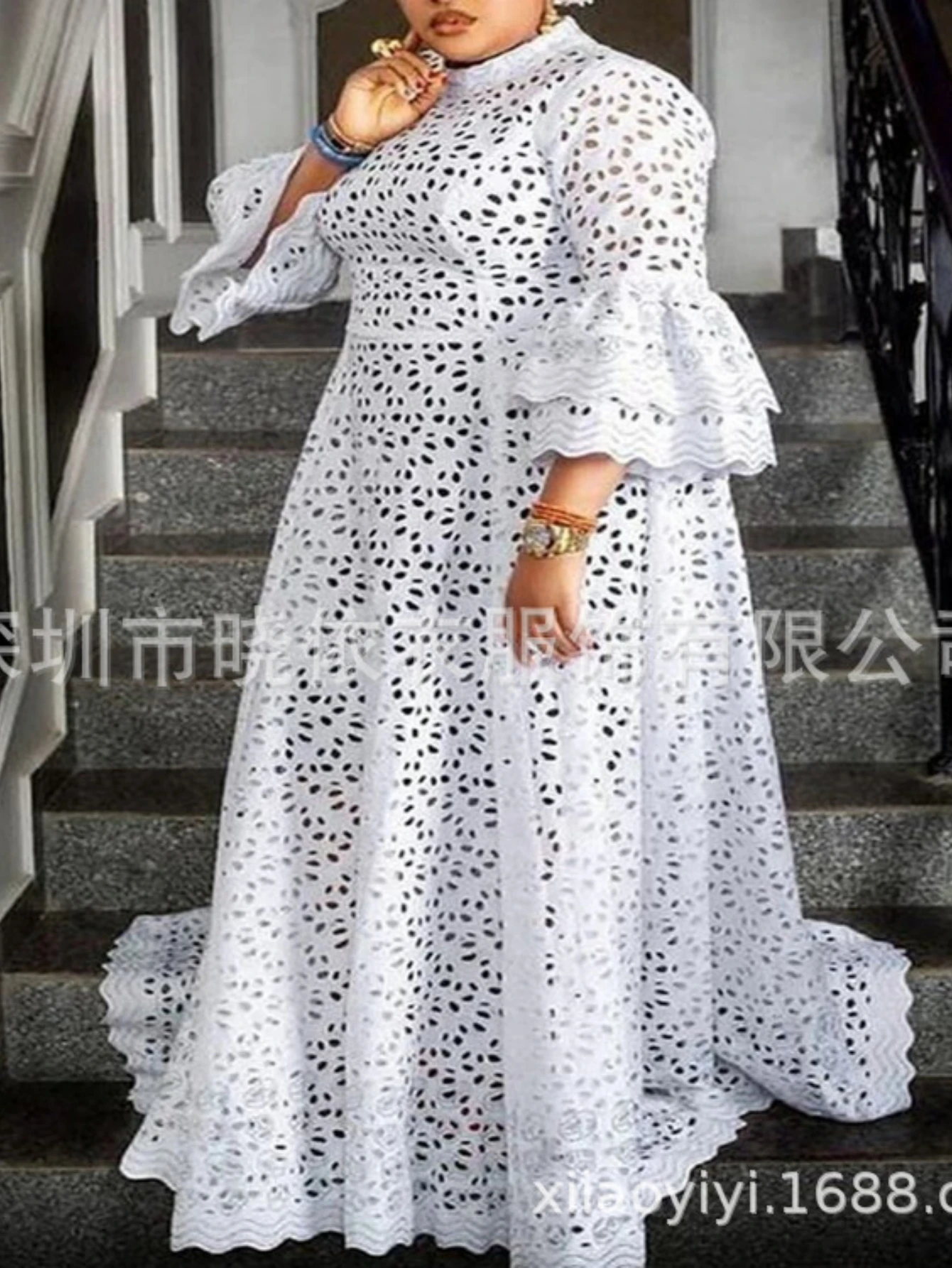 White Dress Women Flare Sleeve - đánh giá và giá Formal Wear Gowns For Women