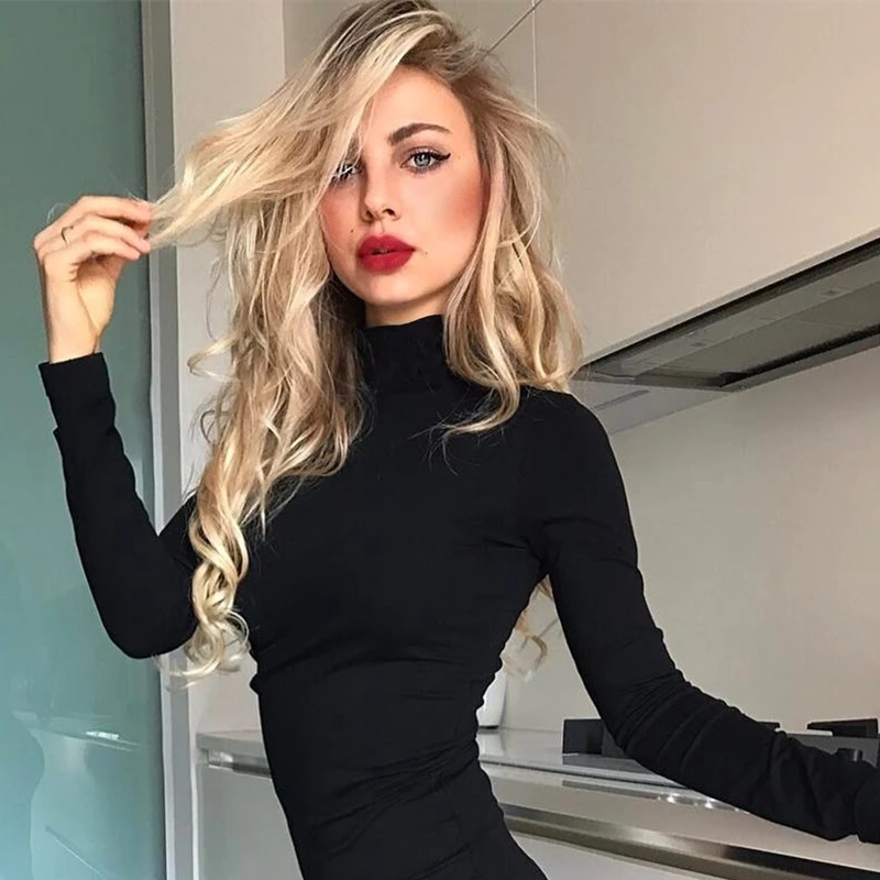 Turtleneck Bodysuit Women Long - đánh giá và giá Turtleneck Bodysuit Office