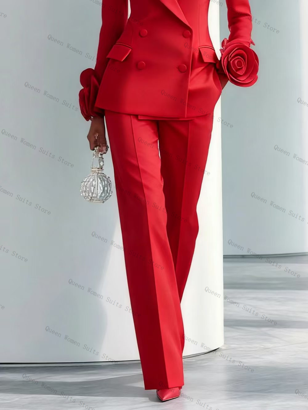 Luxury Red Women Suit Set 2 Pc - đánh giá và giá Women Luxury Formal Wear