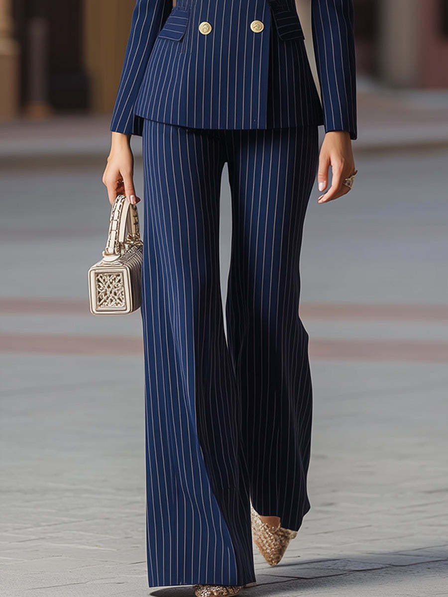 Elegant Women's Suit Set Navy  - đánh giá và giá Tailored Trouser Wide