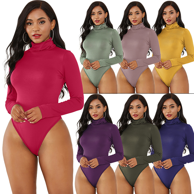 Phụ Nữ Bodysuit Nữ Mùa Thu Mùa - đánh giá và giá Turtleneck Bodysuit Office