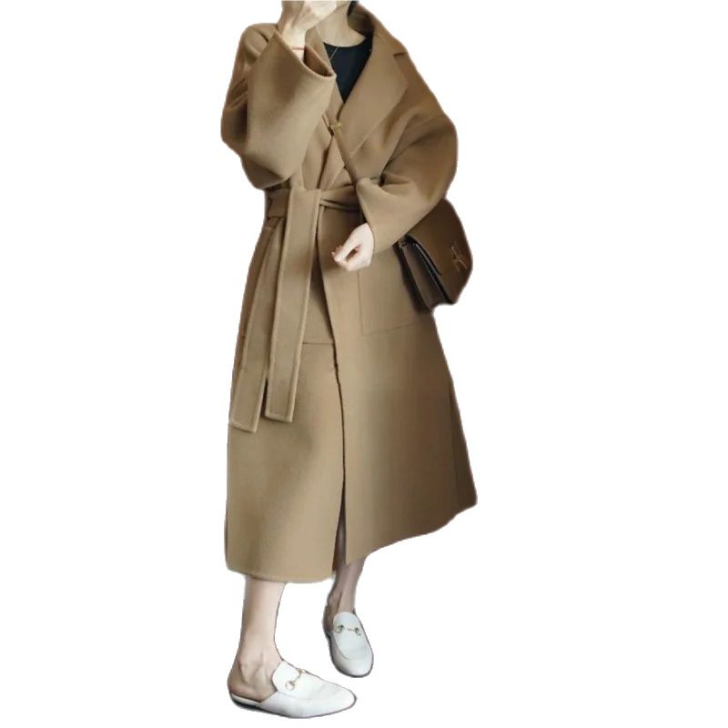 Elegant Women's Long Coat 100% - đánh giá và giá Women Formal Wear Belt