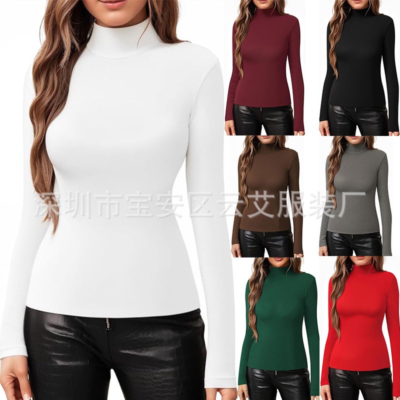Women Fitted Solid Color Turtl - đánh giá và giá Turtleneck Bodysuit Office