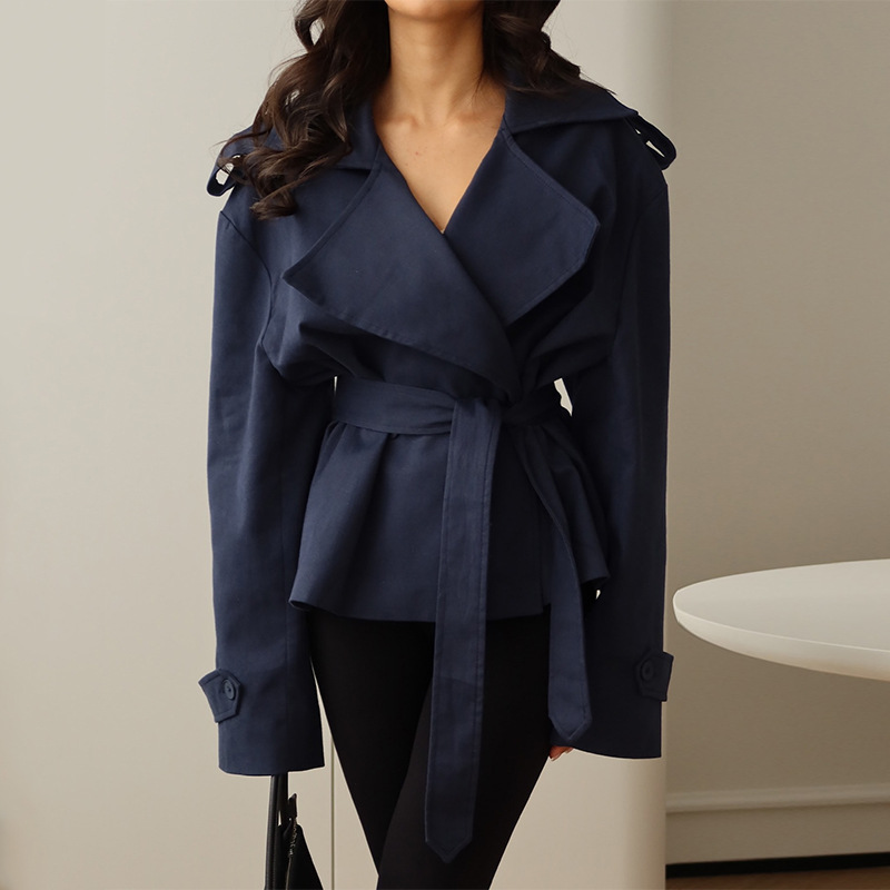 Autumn Navy Blue Women Suit 1  - đánh giá và giá Women Formal Wear Belt