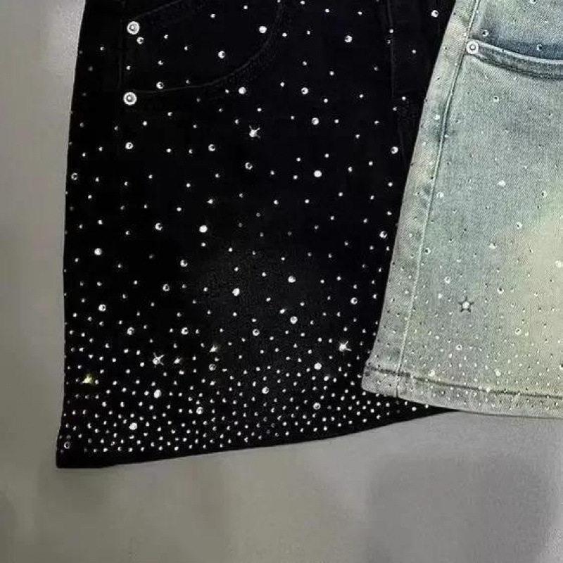 K 59702 Rhinestone Denim Skirt - đánh giá và giá K&G Women'S Formal Wear