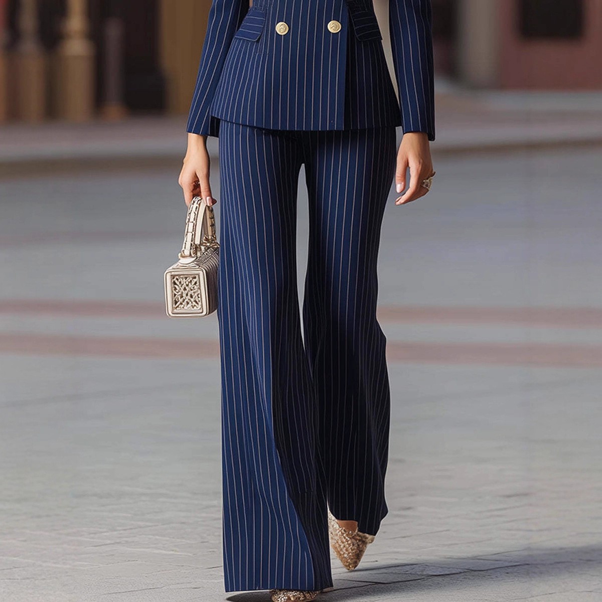 Women Suit Set Pants Wide Leg  - đánh giá và giá Tailored Trouser Wide