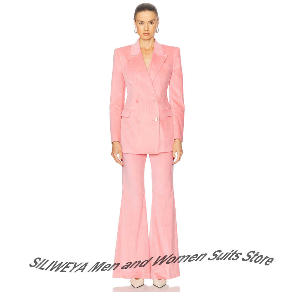 Feminine Pink Corduroy 2Piece  - đánh giá và giá Women Formal Wear Look