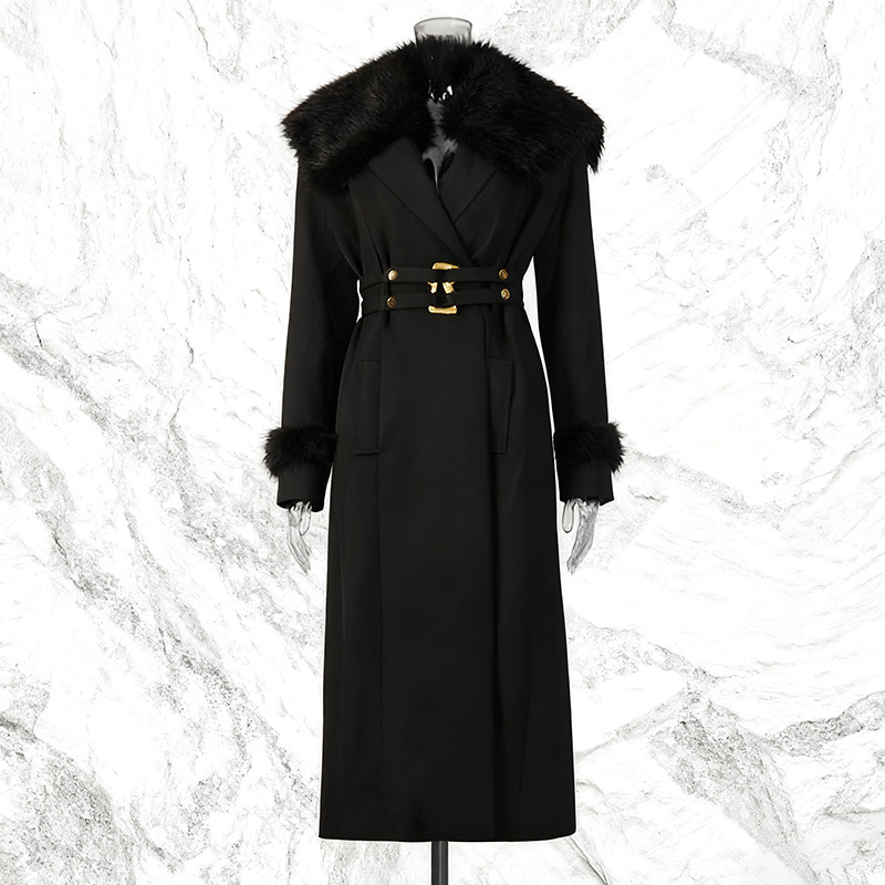 Fur Women Coat Windbreaker Bel - đánh giá và giá Women Formal Wear Belt