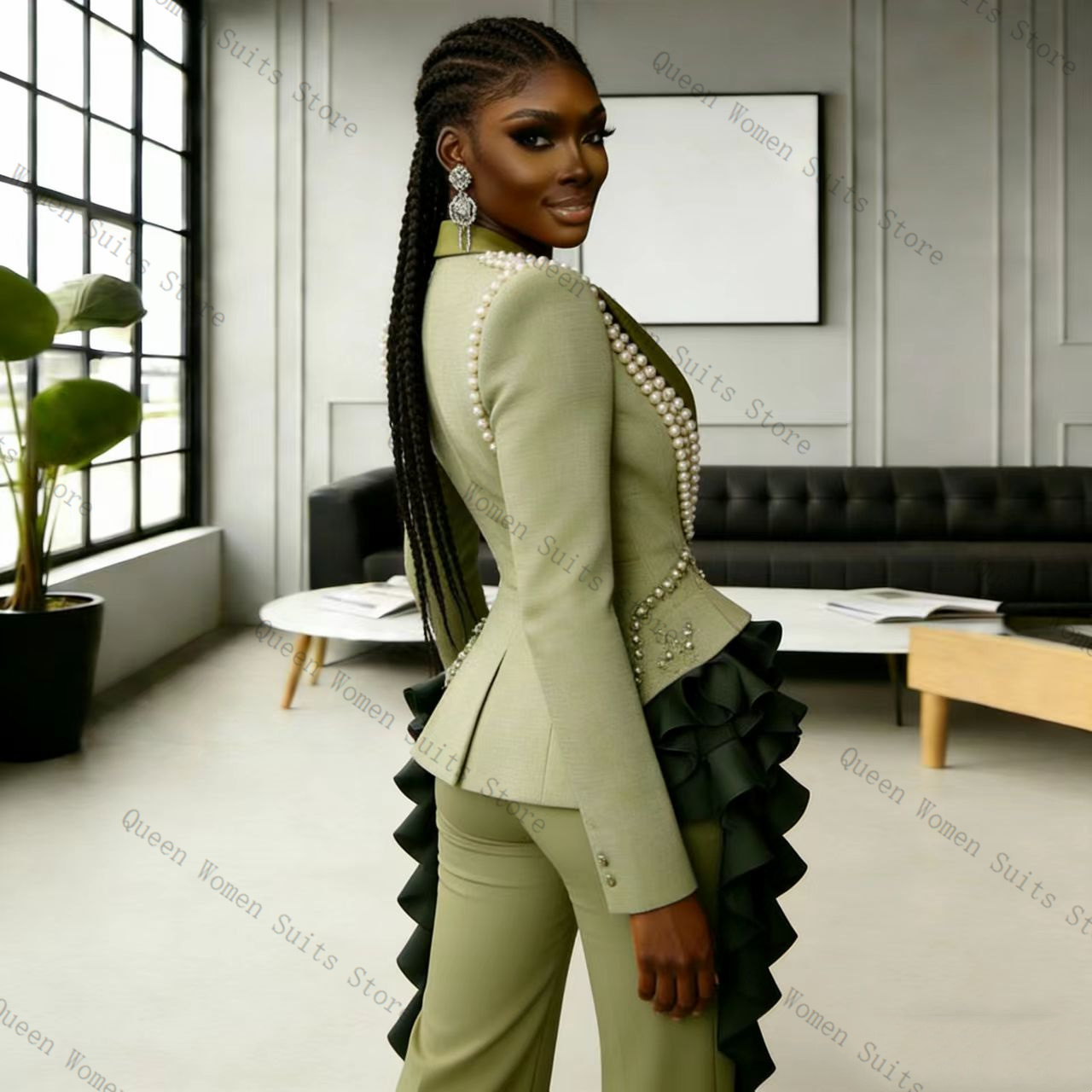 Luxury Pearls Women Suit Pants - đánh giá và giá Women Luxury Formal Wear