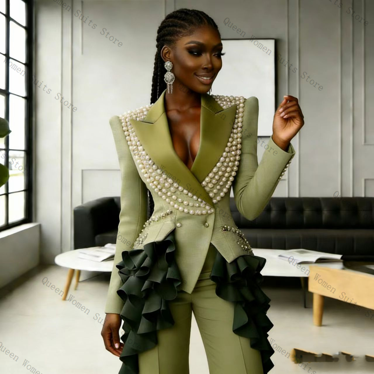 Luxury Pearls Women Suit Pants - đánh giá và giá Women Luxury Formal Wear